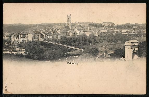 Ansichtskarten: AK Fribourg, Panorama – Gebraucht aus Berlin von bartko-reher