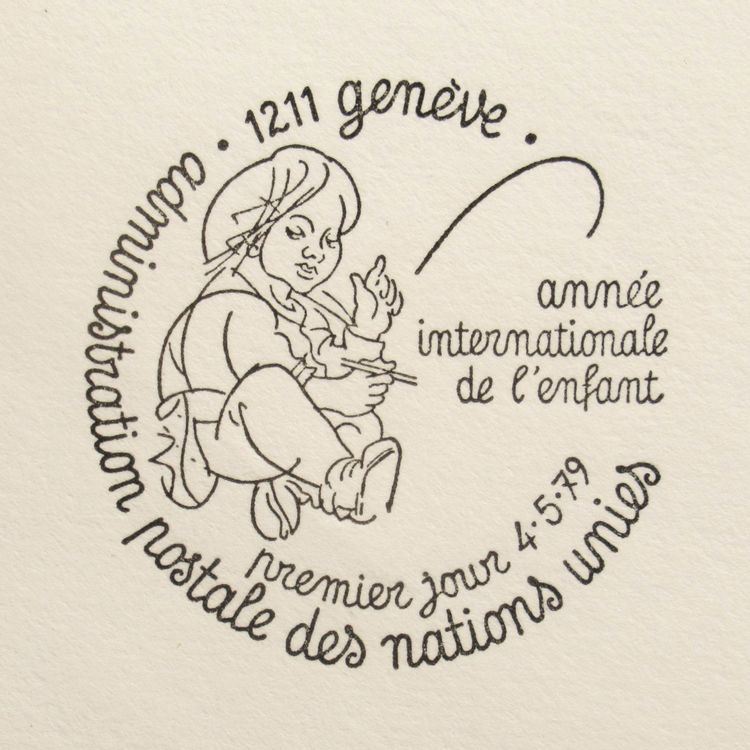 orig. Hans Erni ANNÉE INTERNATIONALE DE L'ENFANT 1979 Genève | Kaufen ...