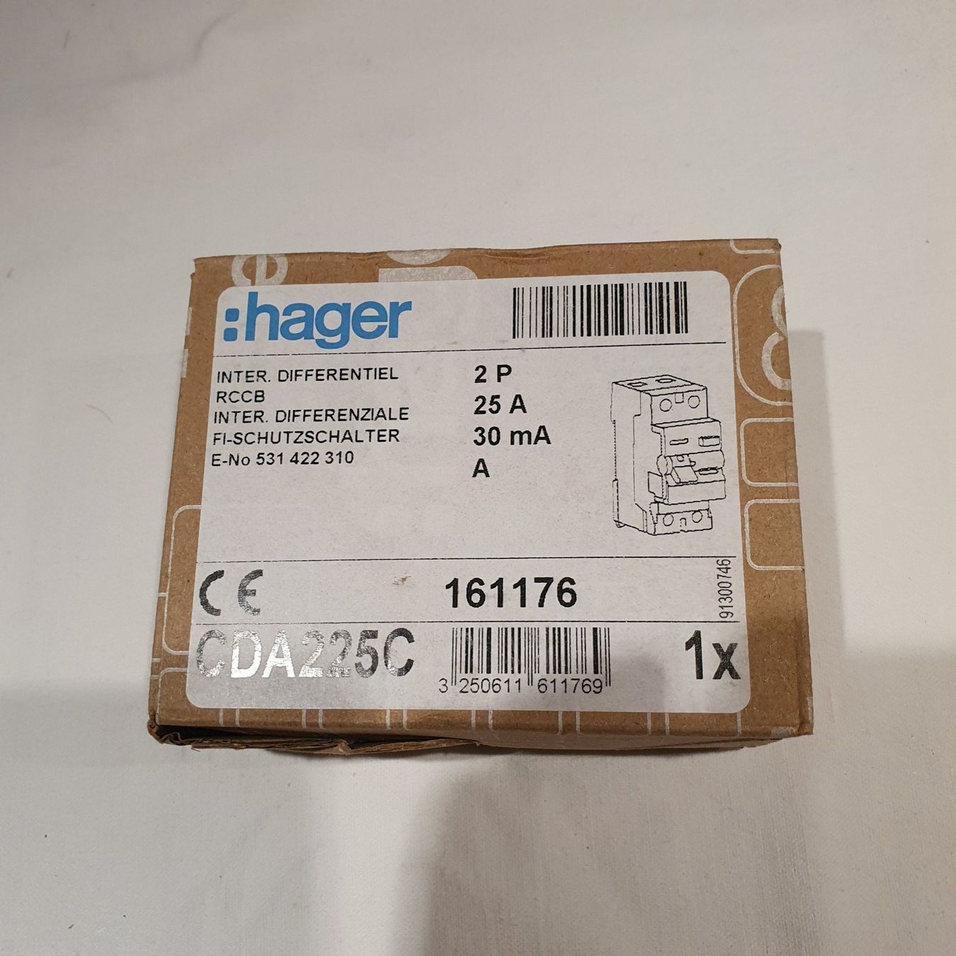 Hager Interruttori: FI Schutzschalter 25 A 2P 30mA – Nuovo e nell'imballaggio originale da Basel venduto da M2
