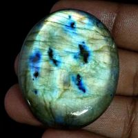 102.95ct Blau grün Labradorit Cabochon Edelstein Labradorite