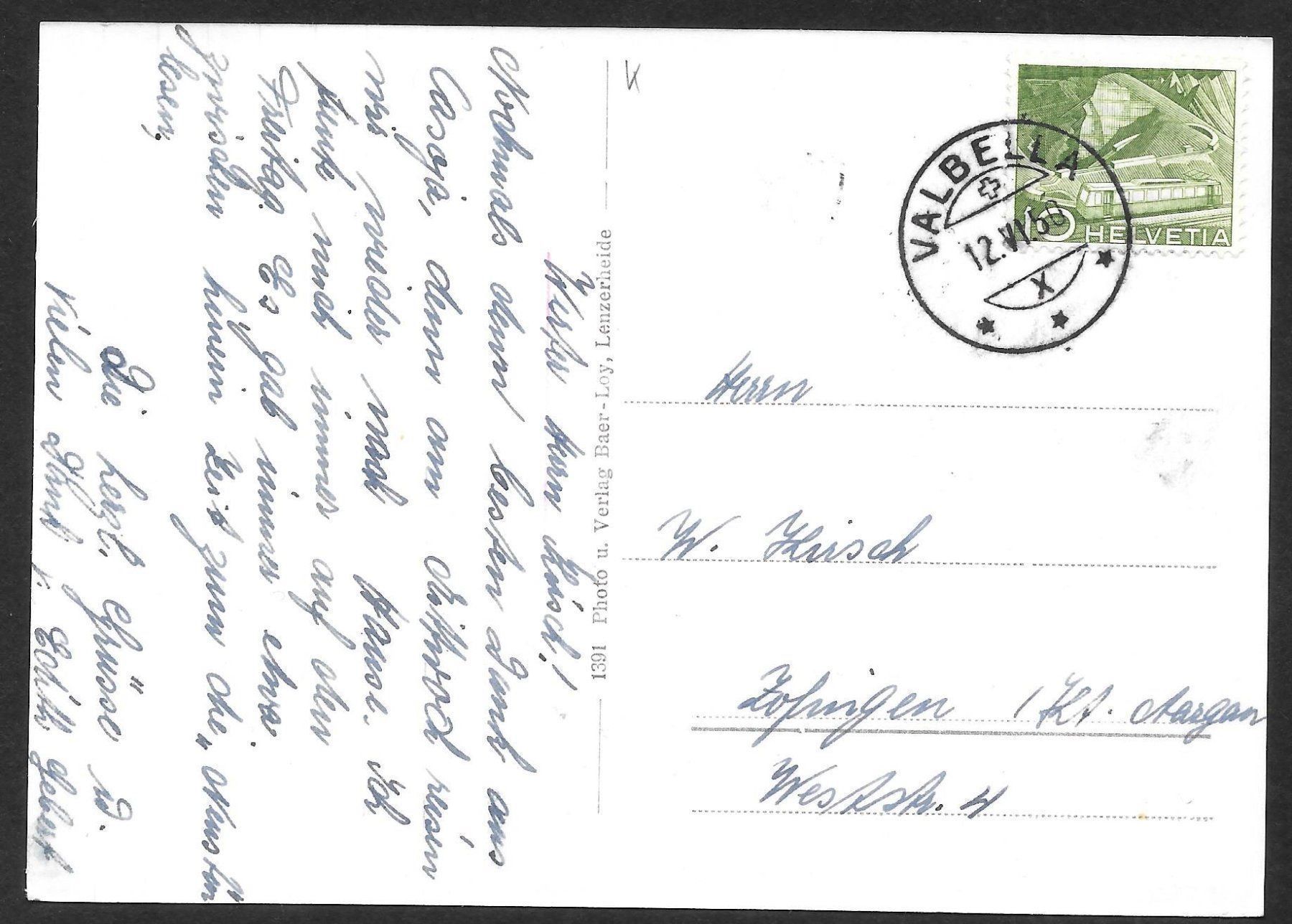 Cartoline postali: Valbella Bergschulheim Casoja – Usato da Olten venduto da clotaldi 1