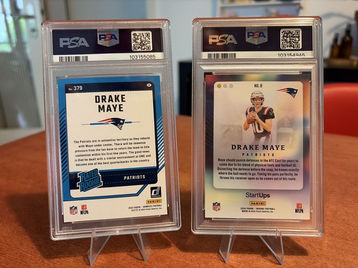 NFL Carte collezionabili: 2 NFL Karten - Drake Maye - Beide PSA7 – Usato da Bern venduto da sam_25hm 1