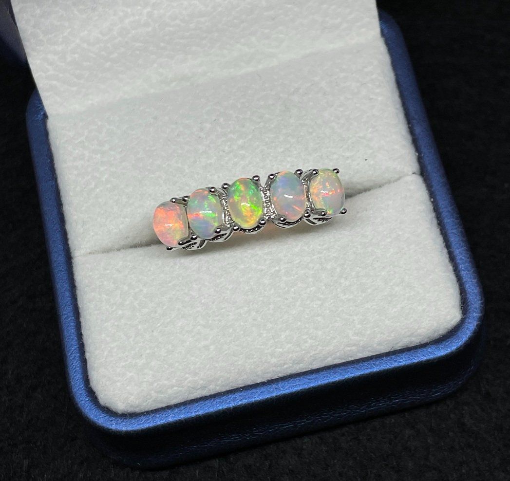 Anelli: Australischer Opal Ring, Silber Gr. 59, verstellbar – Nuovo (secondo la descrizione) da Thun venduto da Creative-Art-Tess 6