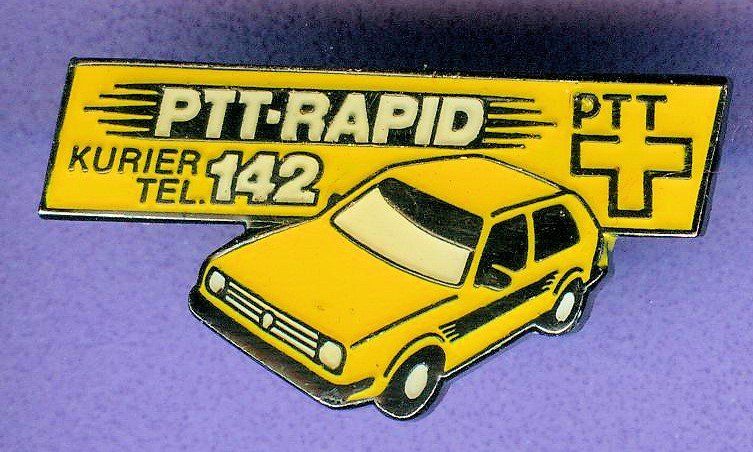 Placchette & Badge: PTT  RAPID  KURIER TEL. 142 – Usato da Winterthur venduto da Sammleroase