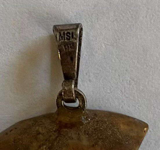 Ciondoli: Fossiler Schmuckanhänger, mit Silberaufhänger – Usato da Basel venduto da machplatz 4