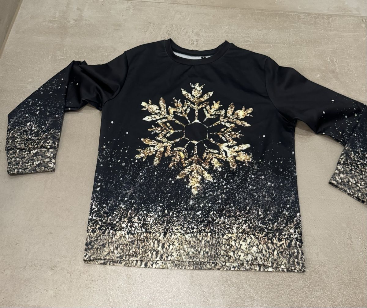Maglioni & Felpe: Winteroutfit, Glitzer Schneeflocke – Usato da Rothenburg venduto da Chance777