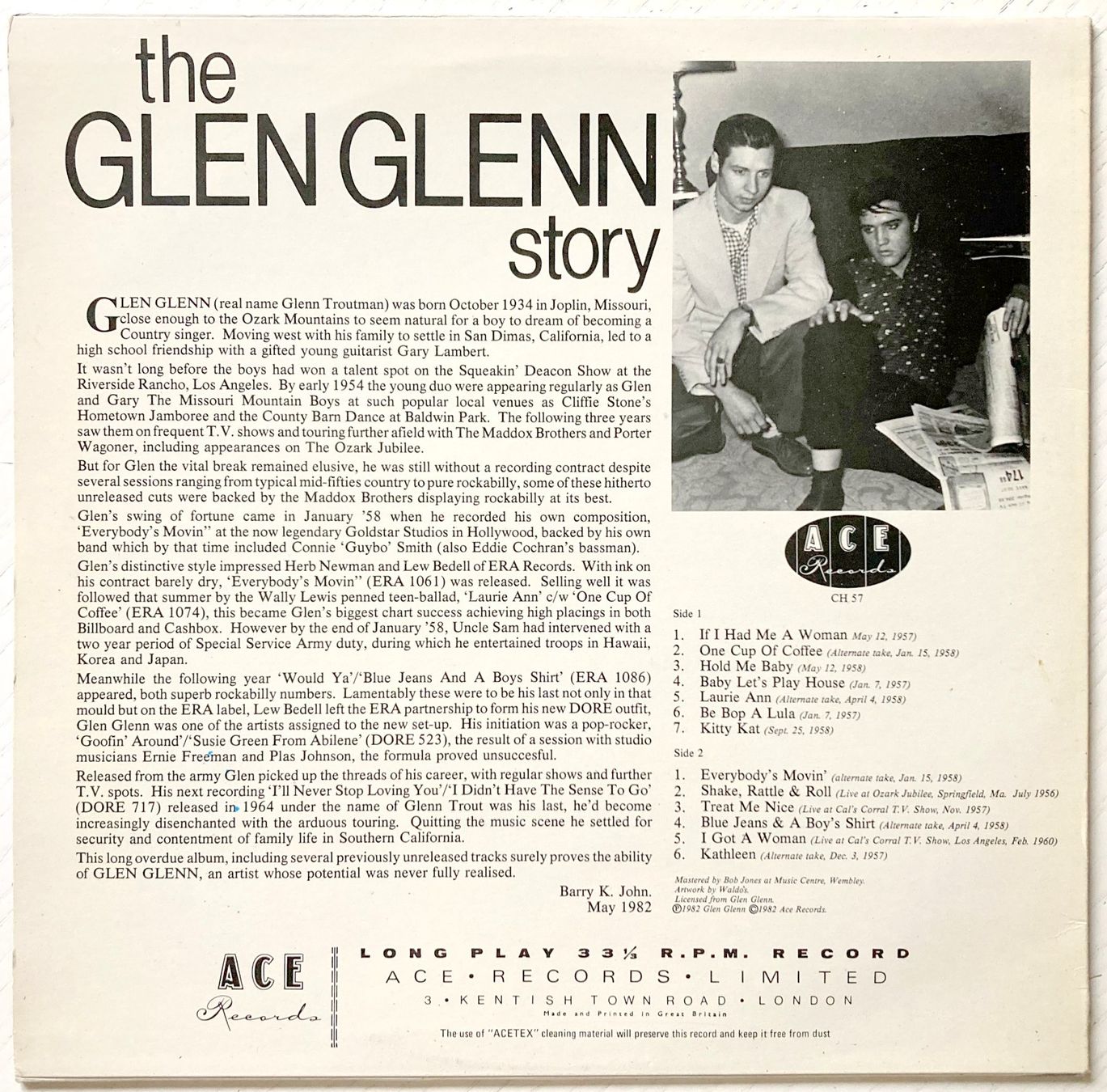 Dischi in vinile: GLEN GLENN - THE GLEN GLENN STORY – Usato da Bottens venduto da hotter-than-hell 1