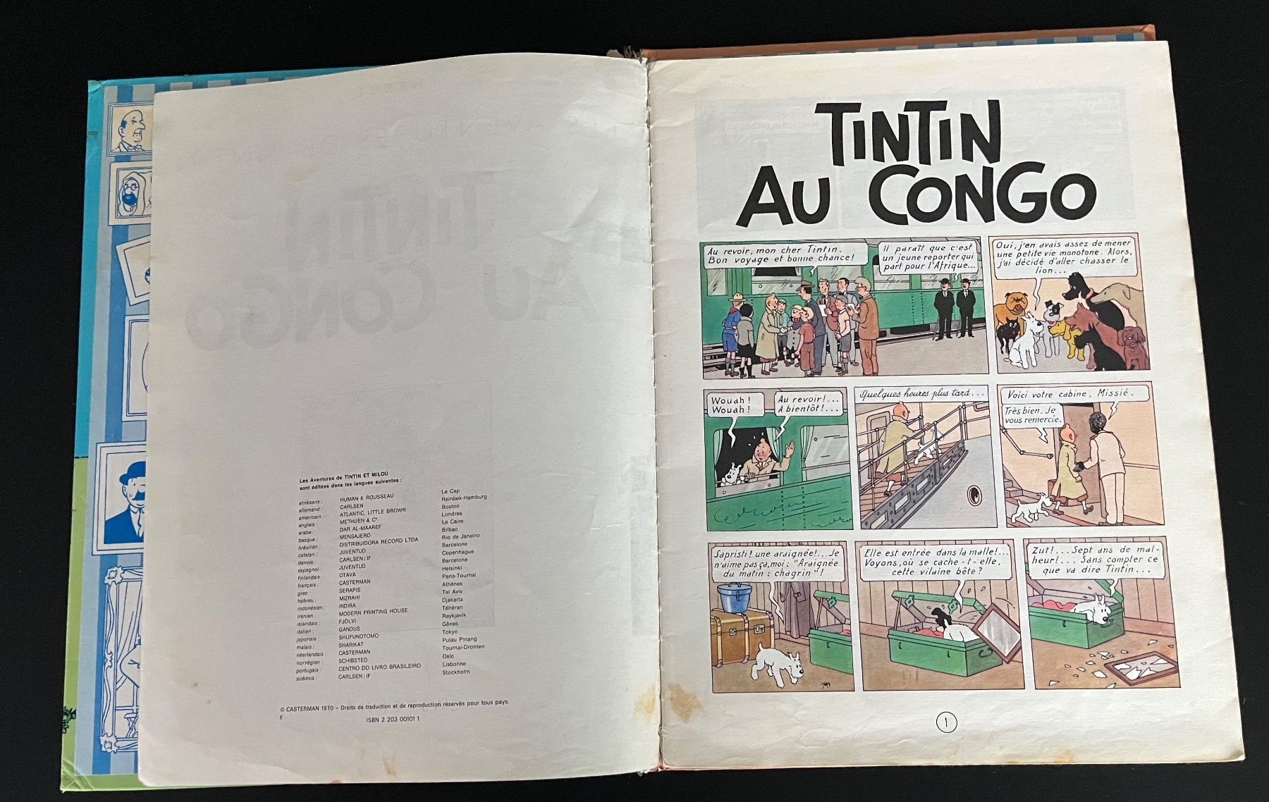 Fumetti: HERGE - TINTIN AU CONGO - CASTERMANN - 1970 – Usato da Courgenay venduto da Kolfree 2