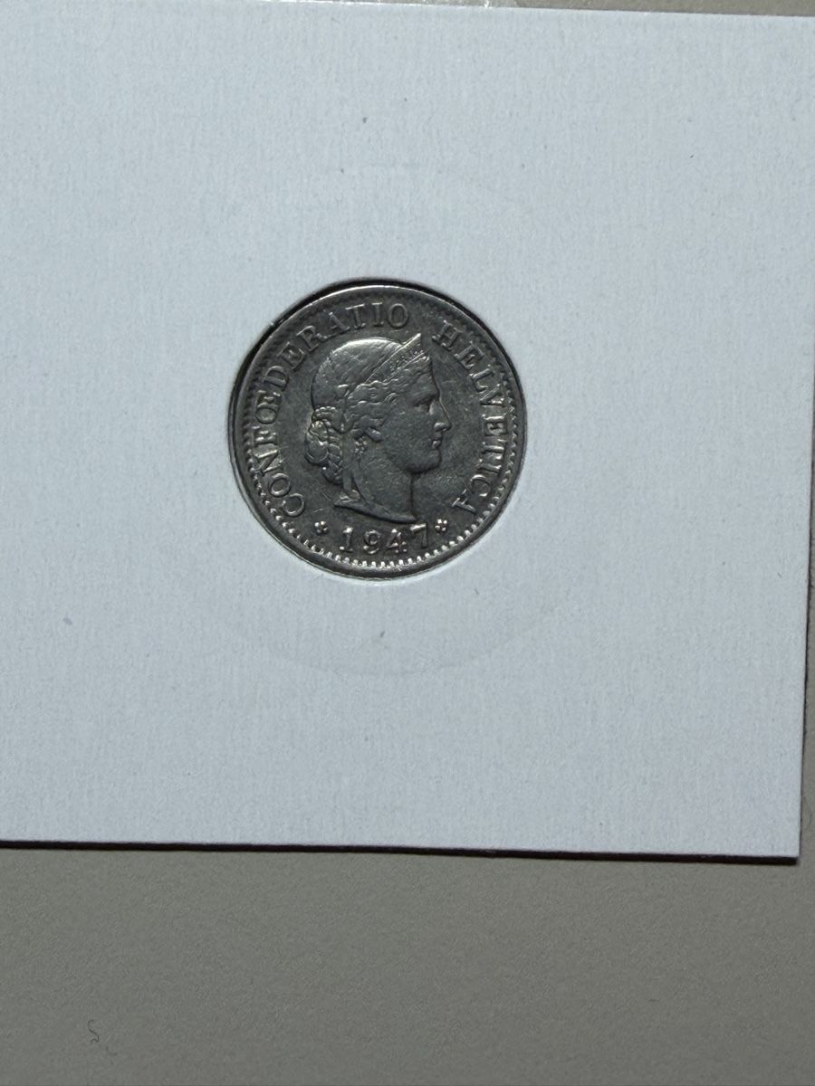 Tutti le monete: CH - 5 cts - 1947 – Usato da Payerne venduto da Mike1682 1