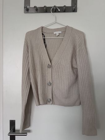 H&M Strickjacke, beige, Gr. XS