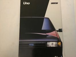 Fiat Uno Verkaufsprospekt 34 Seiten Januar 1991