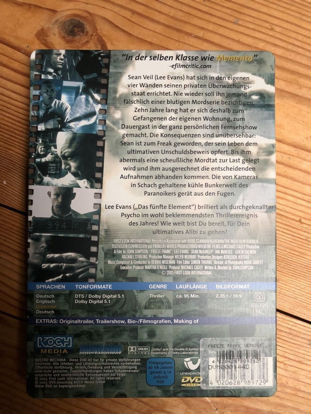 Alle DVDs: DVD Steelbook Freeze Frame – Gebraucht aus Gasel von Alter_Ego 1