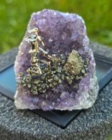 ✨⛏️ Amethyst mit Pyrit & Minenarbeiter ⛏️✨ D 122g