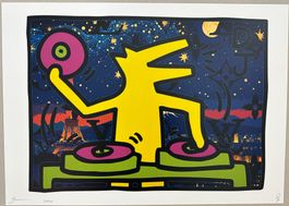 Death: Keith Haring Dog, POP Art, signiert