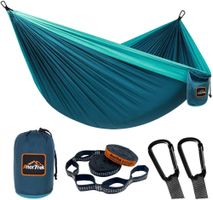 Camping Hängematte Nylon ultraleicht 2 Baumgurte Blau