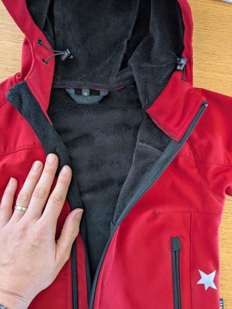 RUKKA Kinder-Softshelljacke rot – Gr. 116 – Top Zustand!