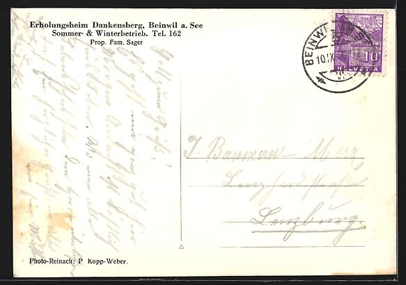 Cartes postales: Beinwil am See, Erholungsheim Dankensber – D'occasion à Berlin par bartko-reher 1