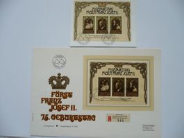 FL 1981 Sonderblock Fürst Franz Jos. II SBK 711 FDC & Bl. ET