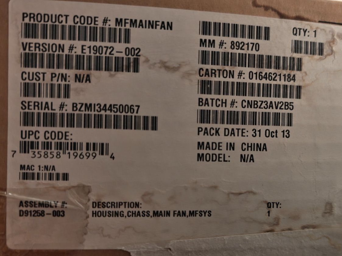 Intel Server: Intel MFMAINFAN E19072-002 Hauptlüfter – Nuovo e nell'imballaggio originale da Romanshorn venduto da Angelo_Rebelo_ 2