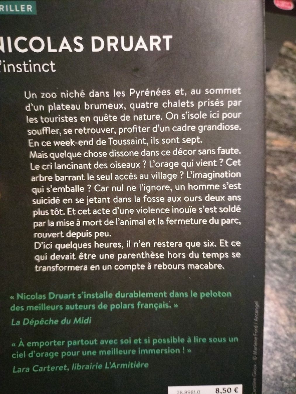 Libri: L'instinct Nicolas Druart – Usato da Cortaillod venduto da rozinna 1