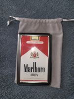 Marlboro Zigaretten-Etui Metall mit Beutel, clup etui, box