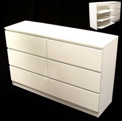 Kommoden: 57048 - Hochglanz Sideboard mit 6 Schubladen Kommode Schrank – Neu und originalverpackt aus Wallenwil von toesstal-vertrieb