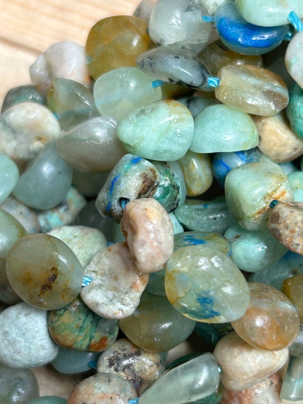 Edelsteine: Strang echte Azurite Nuggets / stone 6-8 mm – Neu und originalverpackt aus Niederrohrdorf von Ytobi 1