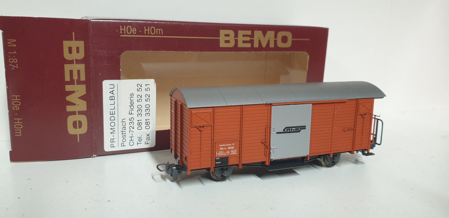 Bemo Modelleisenbahnen: Bemo RhB  Kabelbauwagen XK 2256 191 – Neu (gemäss Beschreibung) aus Neuenhof von ludovicco
