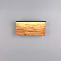 LED Wandleuchte, Naturholz, 30 cm