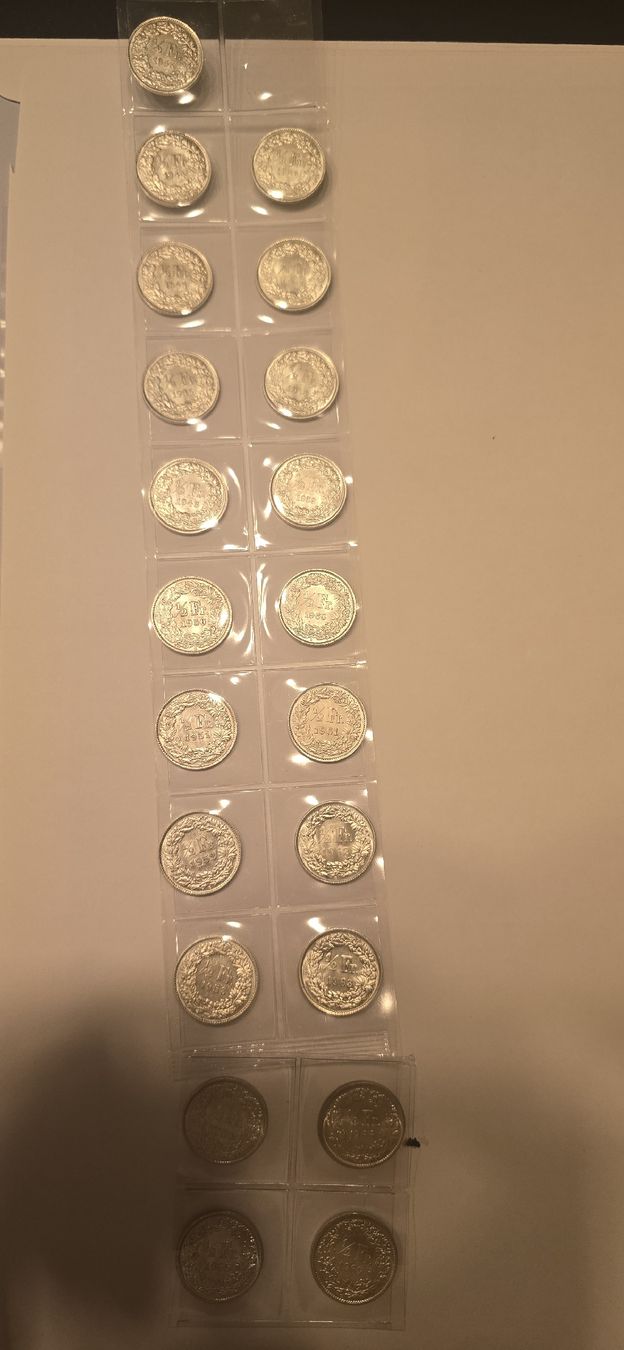 Toutes les monnaies: pieces 50cts 1940 a 1967 – D'occasion à Fribourg par yan_z5fr