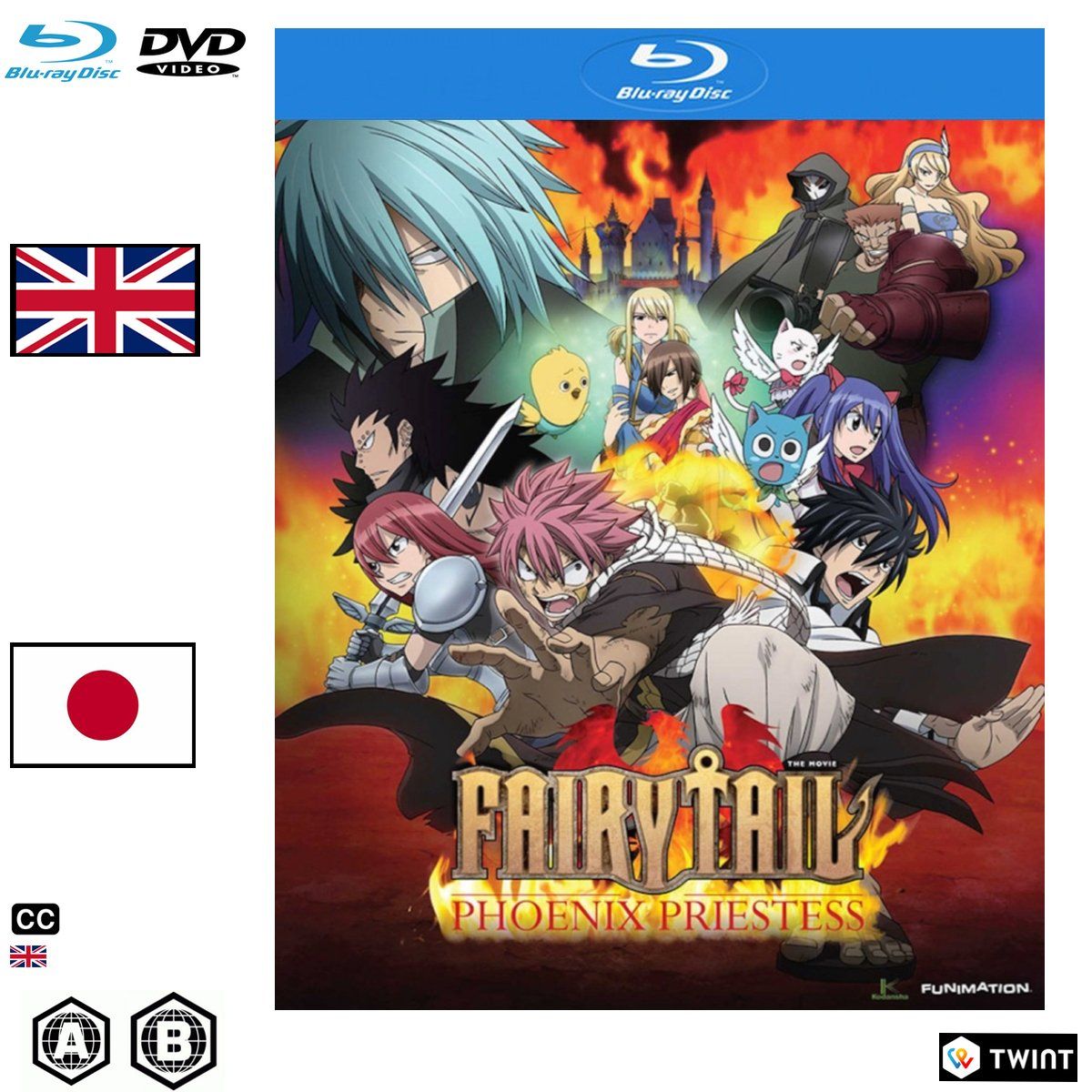 Tous les DVDs: Fairy Tail - The Phoenix Priestess (2012) - BLU-RAY + DVD – D'occasion à Semsales par __Florian__