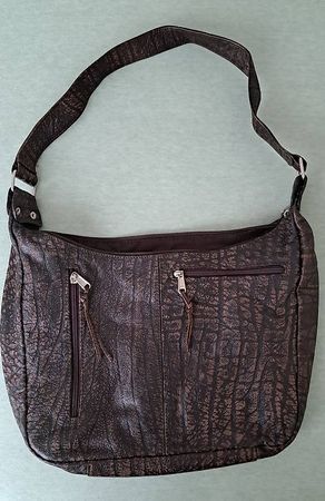 NEUE Büffelleder Handtasche, Farbe dunkelbraun