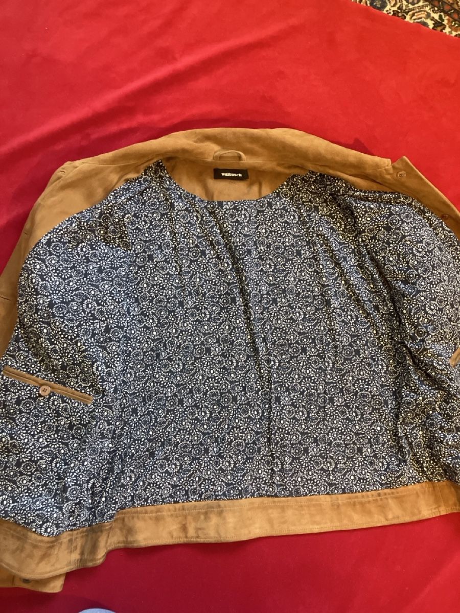 Giacche: Wildlederjacke Walbusch braun gemustertes Innenfutter – Usato da Muralto venduto da jac_hkz5 4
