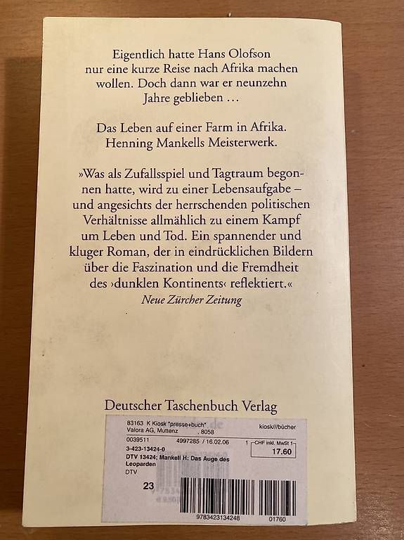 Libri: Das Auge des Leoparden  – Usato da Wettswil venduto da Gixli13 1