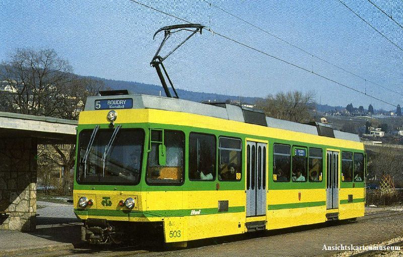 Cartoline postali: Neuchâtel -Triebwagen Be 4/4 BBC 1981 – Usato da Emmenbrücke venduto da teestube