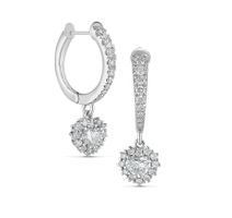 Orecchini creole in oro bianco 18k con diamanti naturali