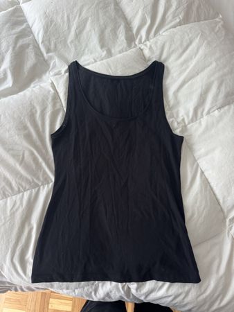 Débardeur femme noir en coton couleur unie bon état