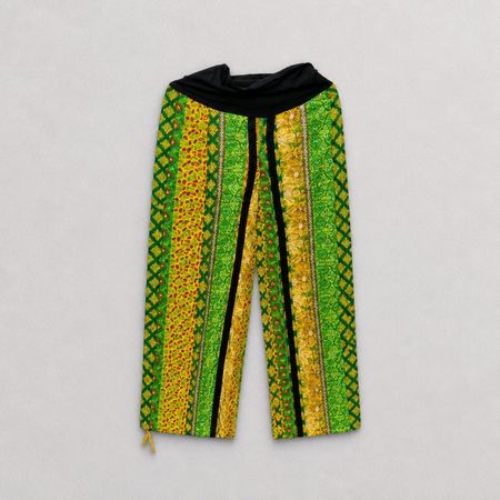 NEU! Boom Baba Hose Gr. S / M Hippie Boho Goa Grün/Gelb
