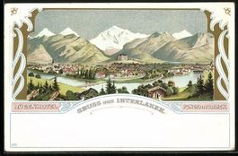 Litho Interlaken, Rugenhotel Jungfraubli