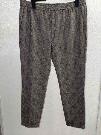 Plaid Trousers check pattern size XL elastic waist