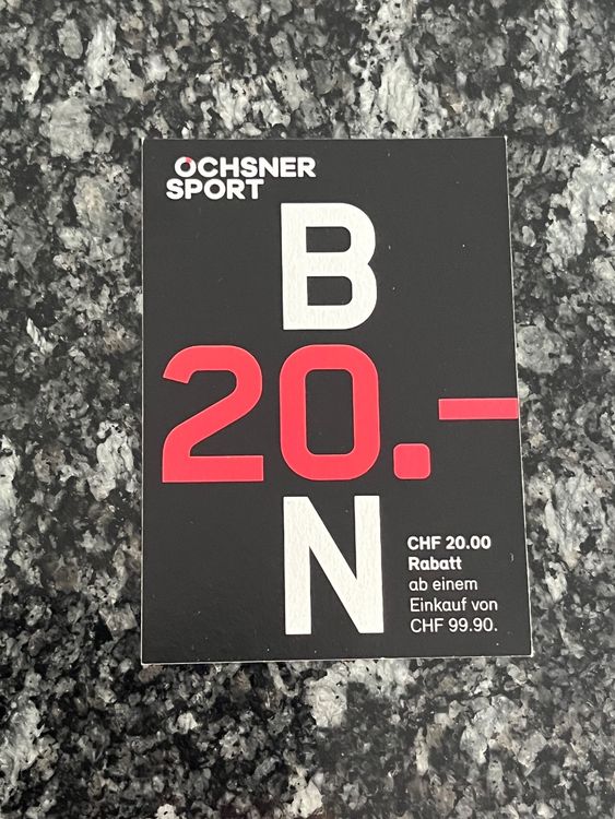 Gutschein Ochsner Sport 20 CHF | Acheter sur Ricardo