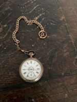 Antike Taschenuhr mit Kette gebraucht guter Zustand