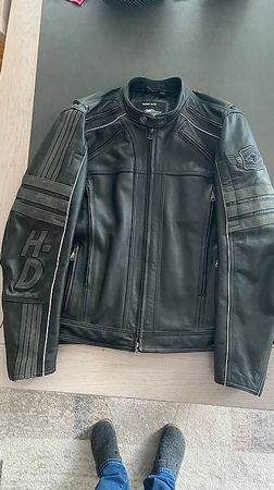 Blouson veste Harley Davidson cuir noir, L
