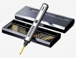 Elektrischer Mini Bohrer wie Dremel mit 10HSS Bohrer, LED