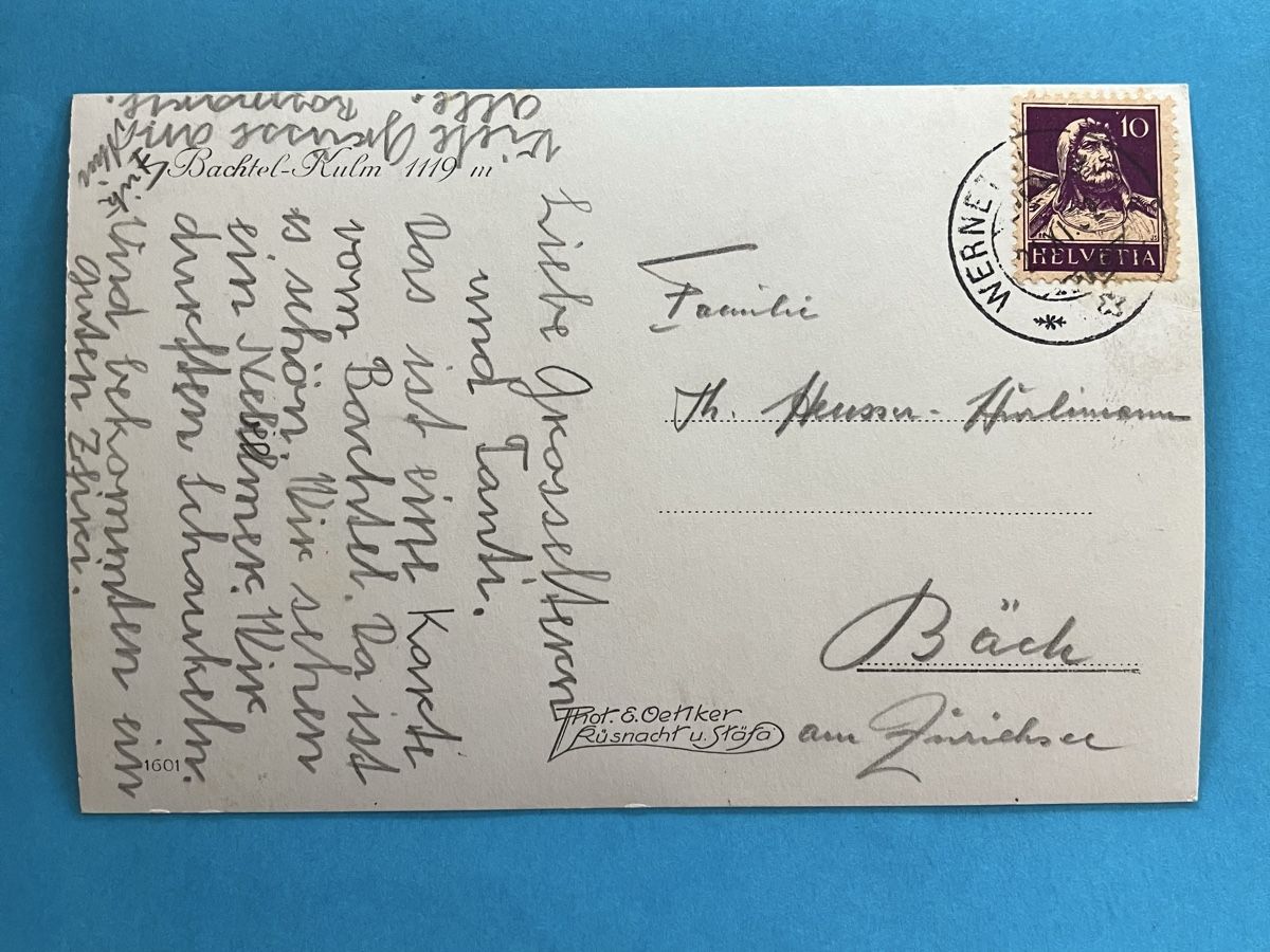 Cartoline postali: Postkarte Bachtel mit markanter Aussicht – Usato da Bauma venduto da Baumer71 1