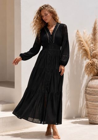 WUNDERSCHÖNES Maxikleid aus 100% Cotton Gr.S-M  NEU