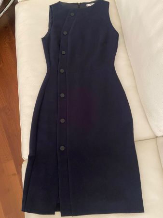 Mango tailliertes Kleid in Blue marine