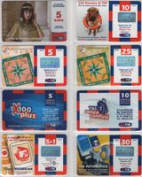 8 italienische Prepaid Motiv Telefonkarten