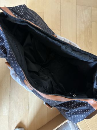 Tolle flexible faltbare blaue Reisetasche!