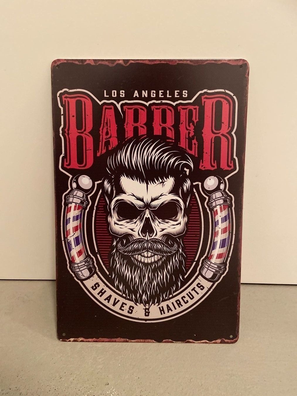 Insegne: BARBER Vintage Blechschild Tafel Einzigartig NEU ! – Nuovo e nell'imballaggio originale da Seon venduto da Aaargauer01 5